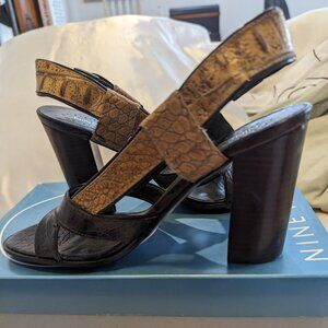 Nine West Stacked Heel Slingback 7 M